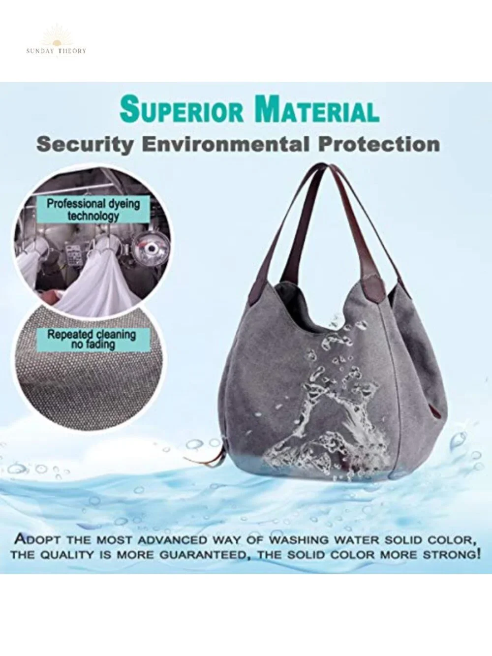 Canvas Multi-pocket Hobo Bag Women Shoulder Tote Travel Work